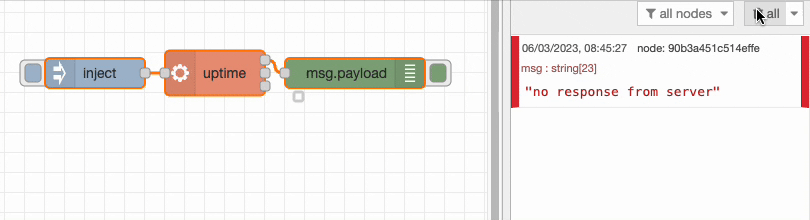 "Example flow using the Exec node"